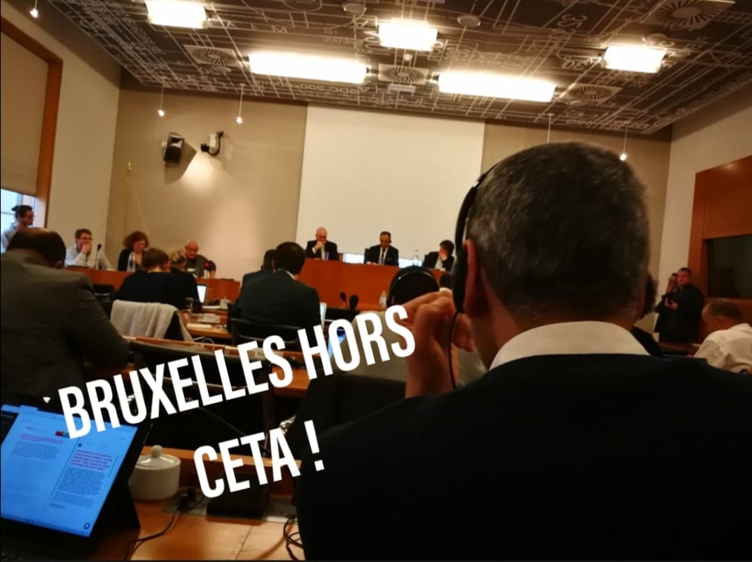 Interpellation citoyenne au parlement bruxellois : le PTB tend la main aux partis de gauche “pour rejeter le CETA une bonne fois pour toute”