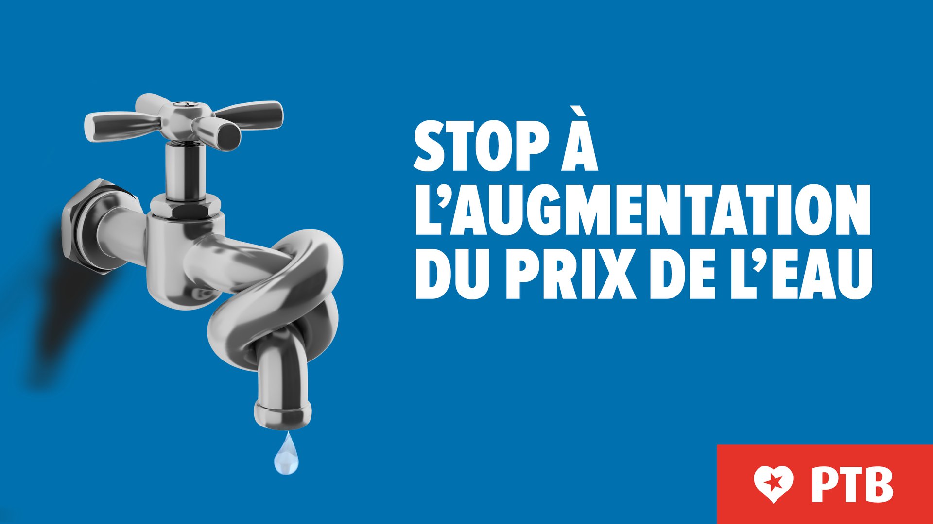 Le PTB s’oppose à l'augmentation du prix de l’eau pour 3 Bruxellois sur 4